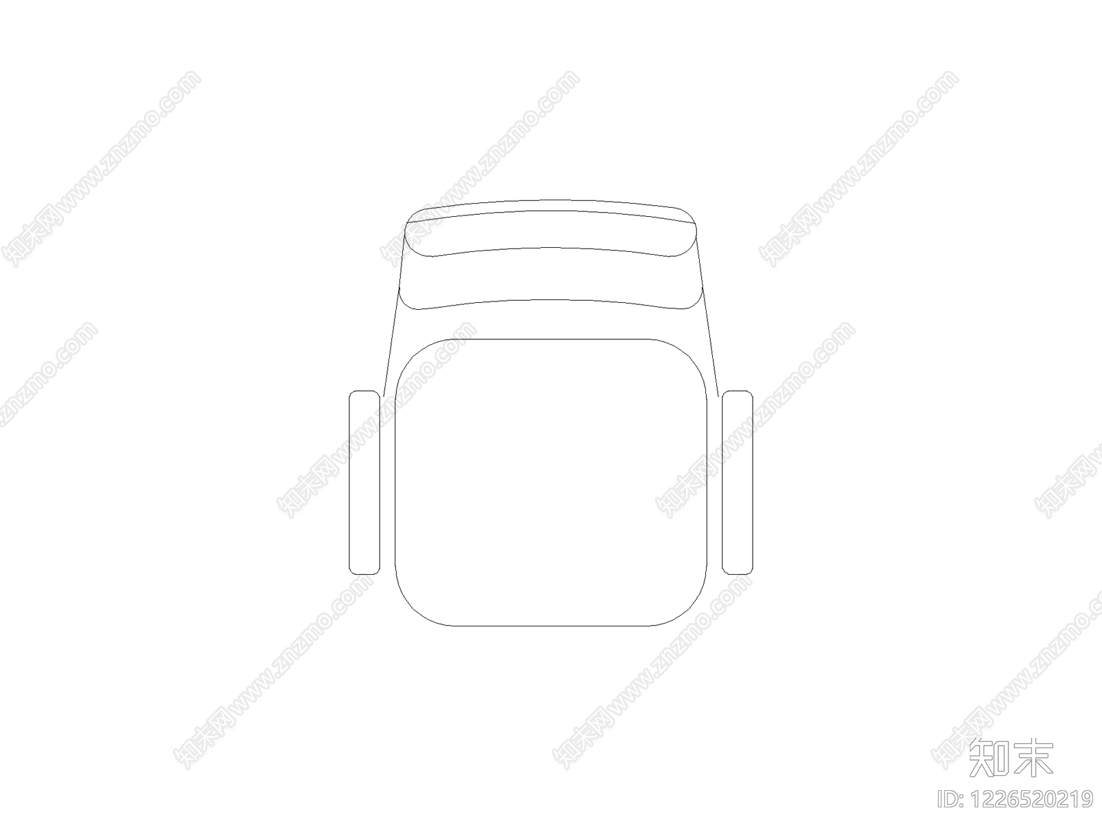 椅子cad施工图下载【ID:1226520219】