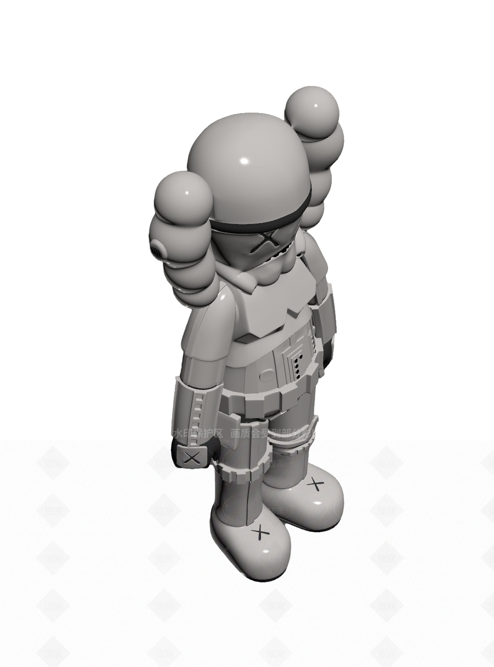 KAWS风格装饰雕塑3D模型下载【ID:1206204360】