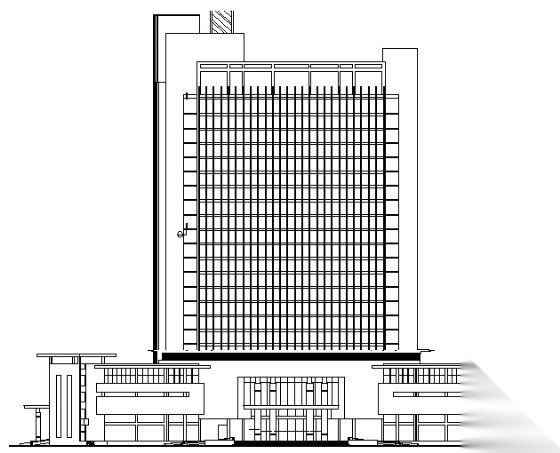 某二十四层酒店建筑施工图cad施工图下载【ID:151521146】