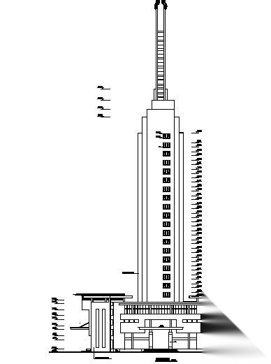 某二十四层酒店建筑施工图cad施工图下载【ID:151521146】