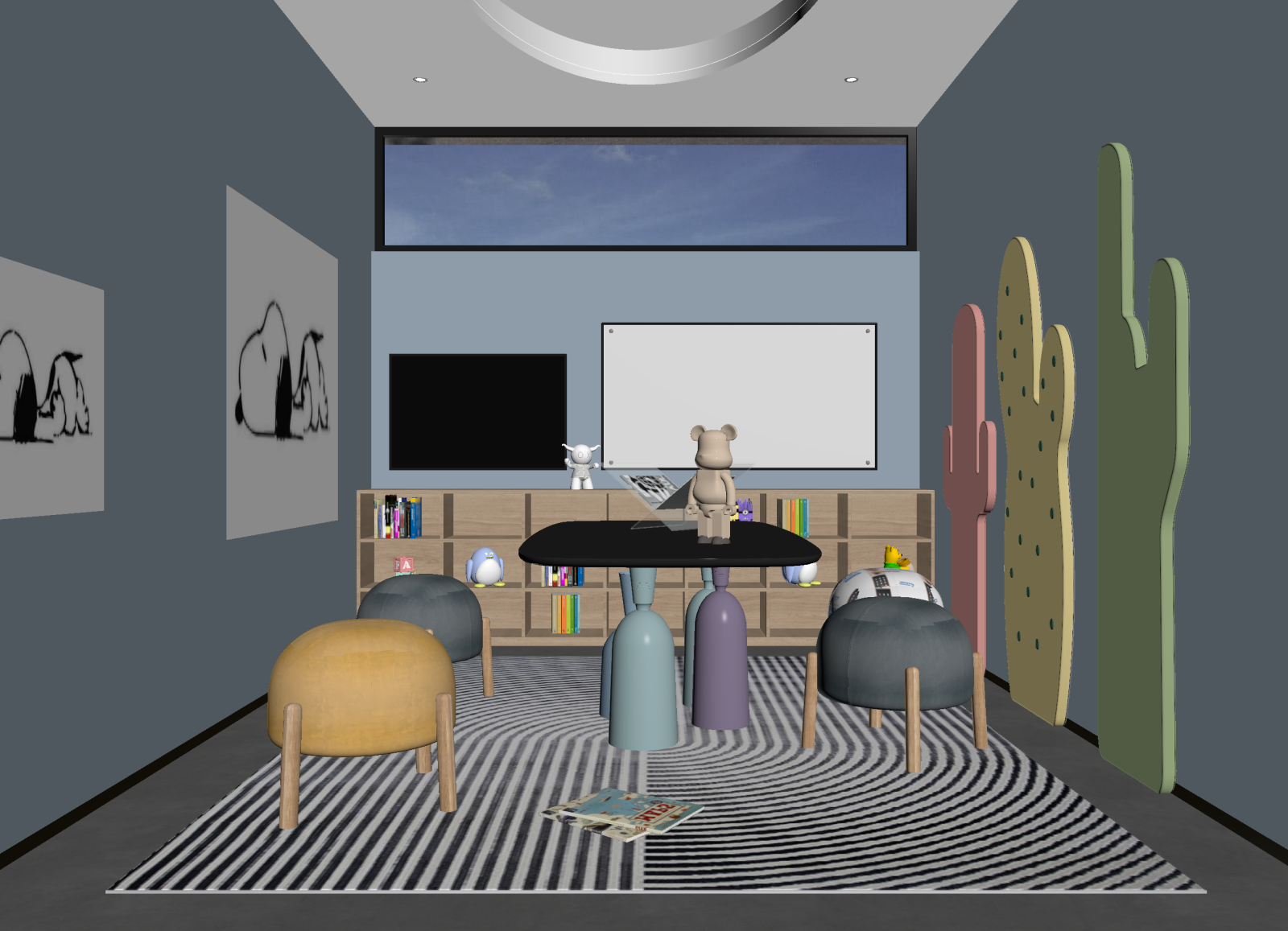 现代儿童娱乐室3D模型下载【ID:1215001678】