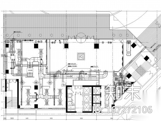 [广东]大型综合超市空调通风系统设计施工图（风冷热泵冷...cad施工图下载【ID:167272106】