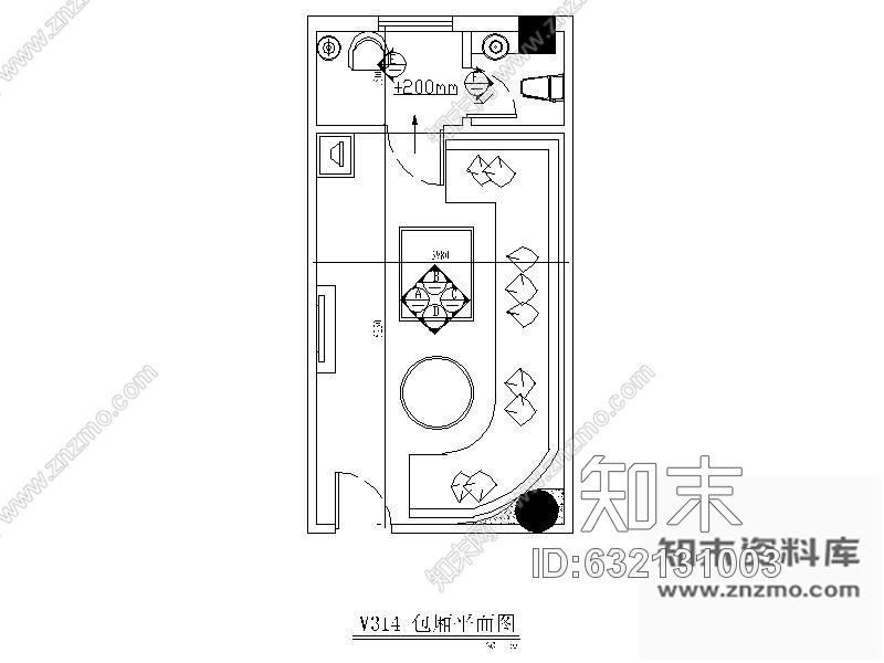 施工图酒吧包间装修图4cad施工图下载【ID:632131003】