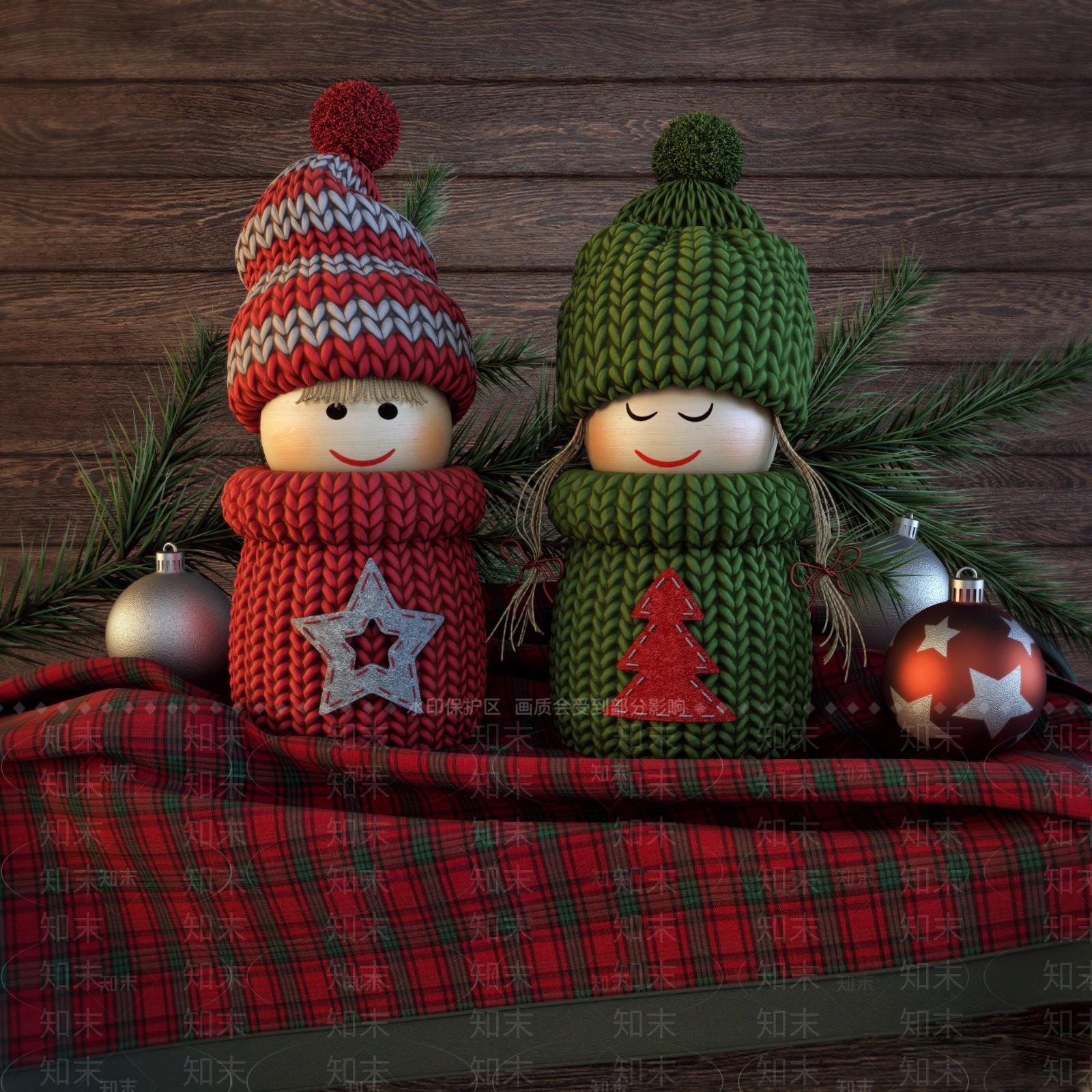 现代流行新年娃娃国外下载3D模型下载【ID:160723485】