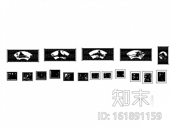 室内摆件CAD图块cad施工图下载【ID:161891159】