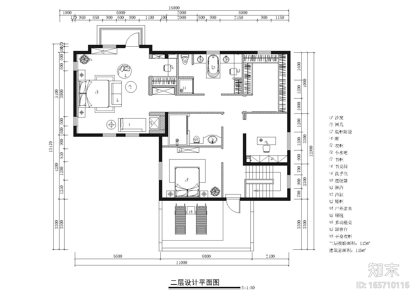 [山东]济南原香溪谷别墅样板间施工图+实景cad施工图下载【ID:165710116】