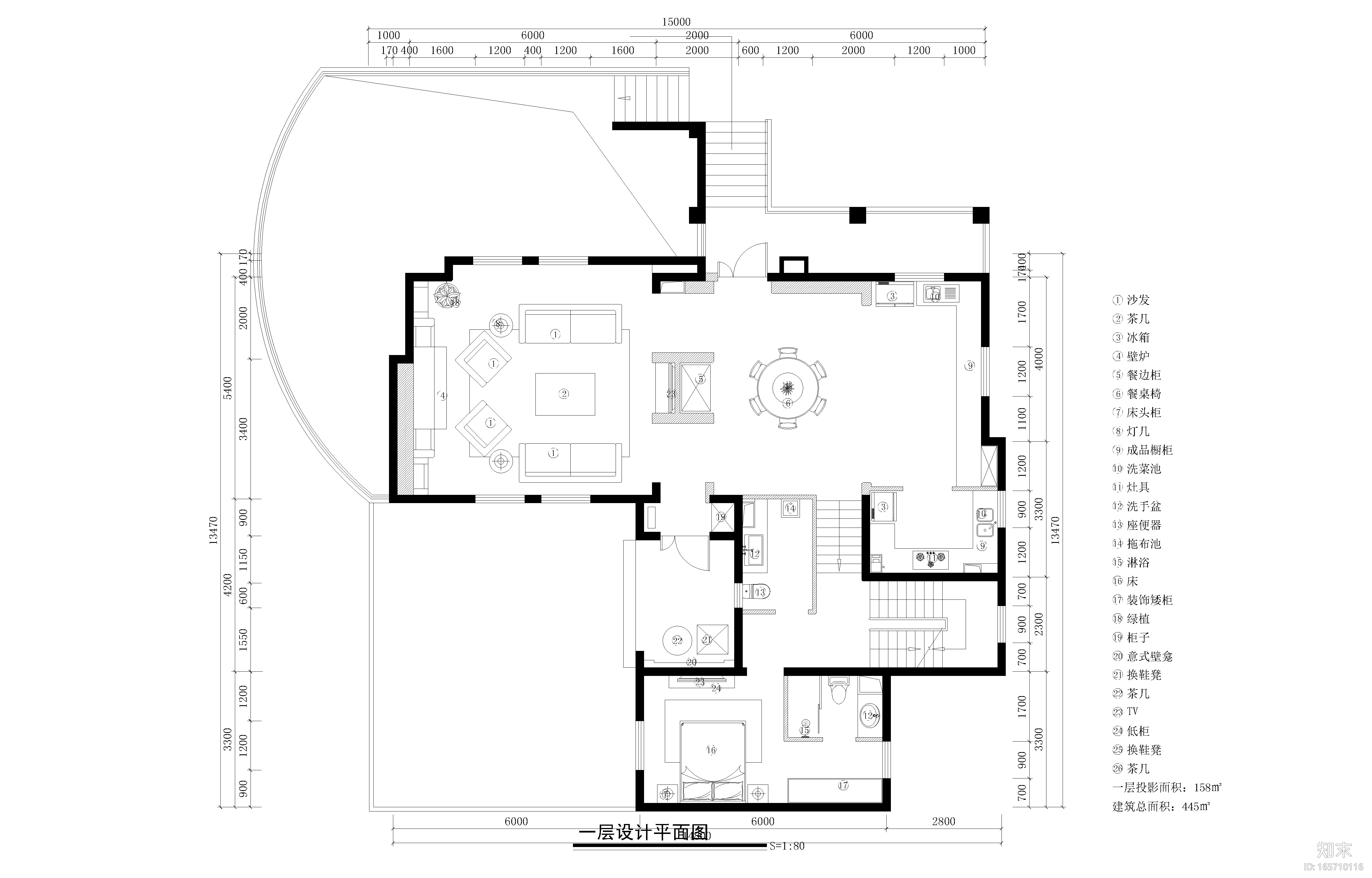 [山东]济南原香溪谷别墅样板间施工图+实景cad施工图下载【ID:165710116】