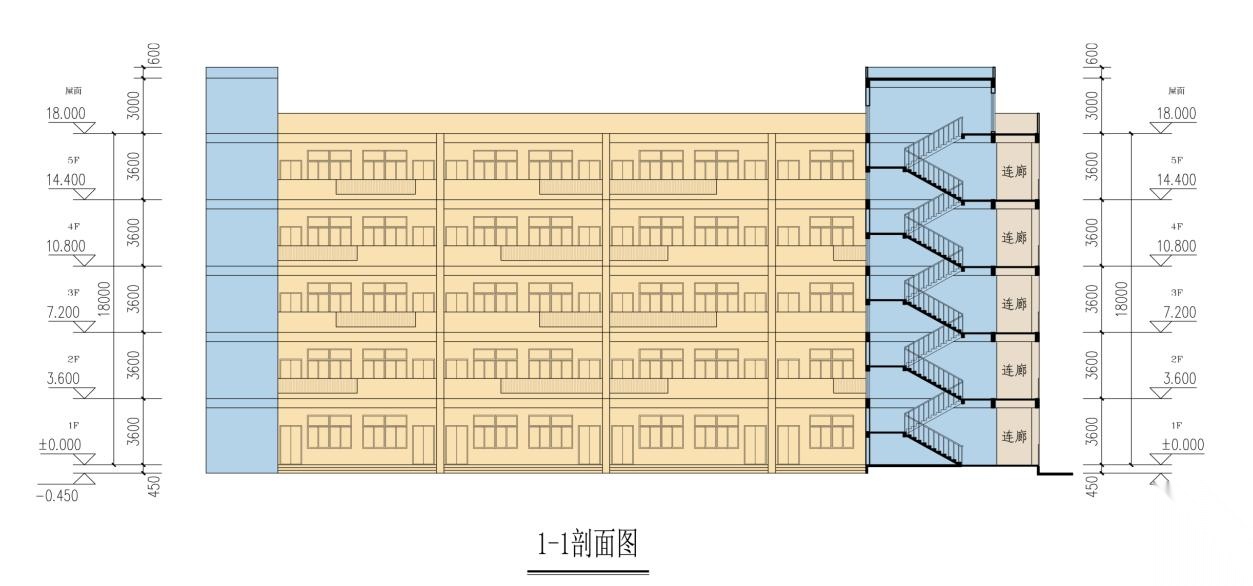 [福建]五层现代风格红砖外墙18班小学建筑设计方案文本cad施工图下载【ID:165608176】