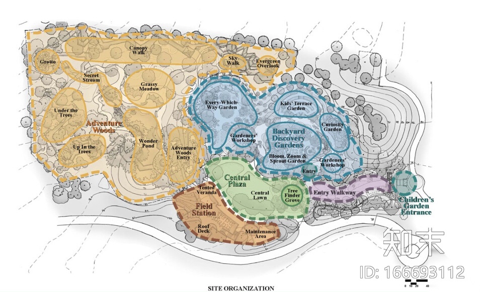 [美国]莽山儿童森林公园全套手绘概念性景观设计文本施工图下载【ID:166693112】