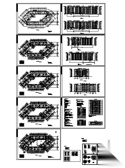 某六层学生公寓建筑施工图cad施工图下载【ID:167049124】