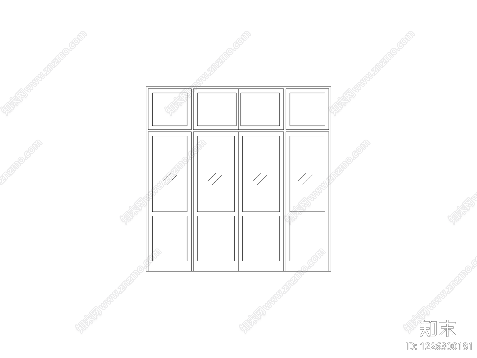 外窗系统cad施工图下载【ID:1226300181】