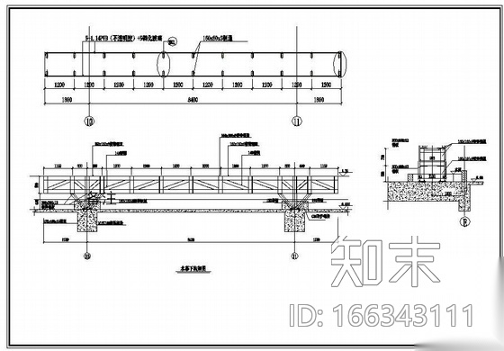 某大厦水幕墙图纸cad施工图下载【ID:166343111】
