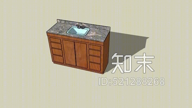浴室柜与洗涤槽SU模型下载【ID:521288268】
