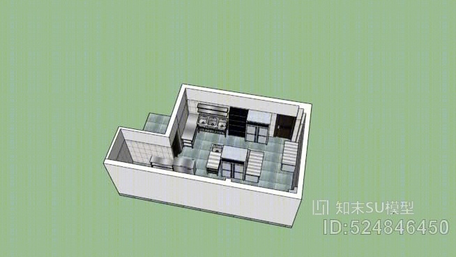 恩凯商业厨房SU模型下载【ID:524846450】