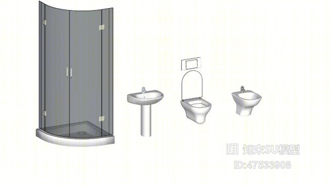 淋浴间SU模型下载【ID:719220773】