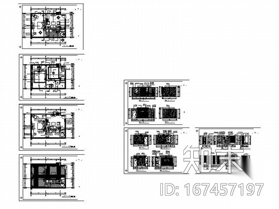[广东]某四星酒店小套房施工图cad施工图下载【ID:167457197】