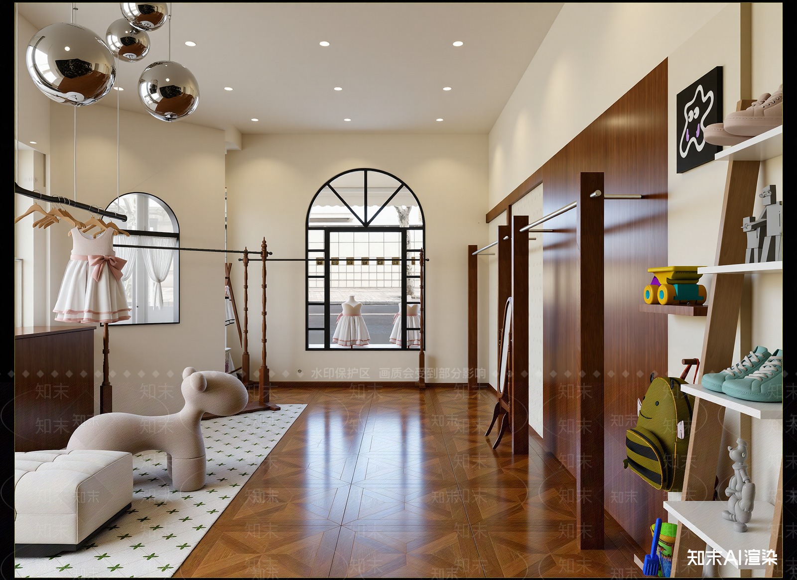 法式服装展厅3D模型下载【ID:1214684965】