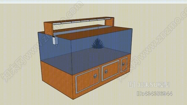 鱼缸SU模型下载【ID:434356944】