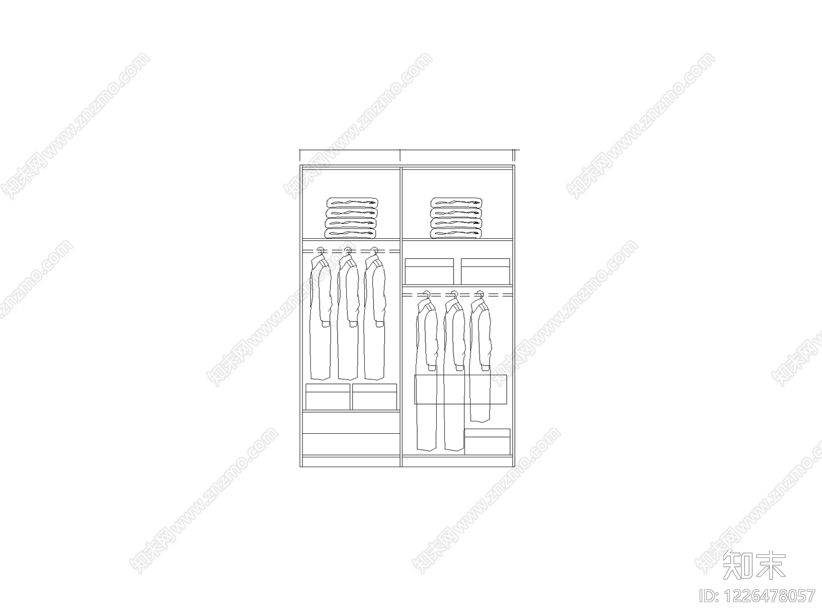 柜子cad施工图下载【ID:1226478057】