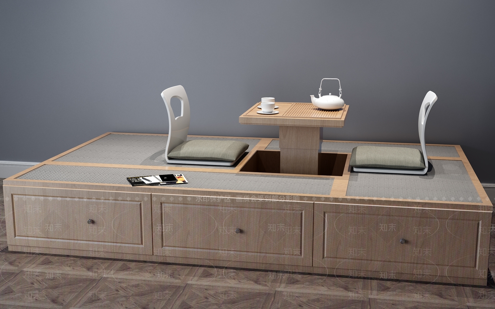 现代榻榻米3D模型下载【ID:732463098】