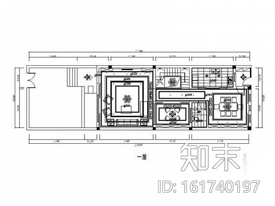 [苏州]田园简欧四层别墅室内设计装修图cad施工图下载【ID:161740197】