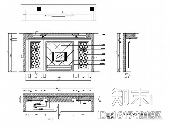 [苏州]田园简欧四层别墅室内设计装修图cad施工图下载【ID:161740197】