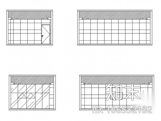 [重庆]现代风格监测中心大楼公共区室内装修施工图cad施工图下载【ID:166532132】