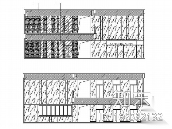 [重庆]现代风格监测中心大楼公共区室内装修施工图cad施工图下载【ID:166532132】