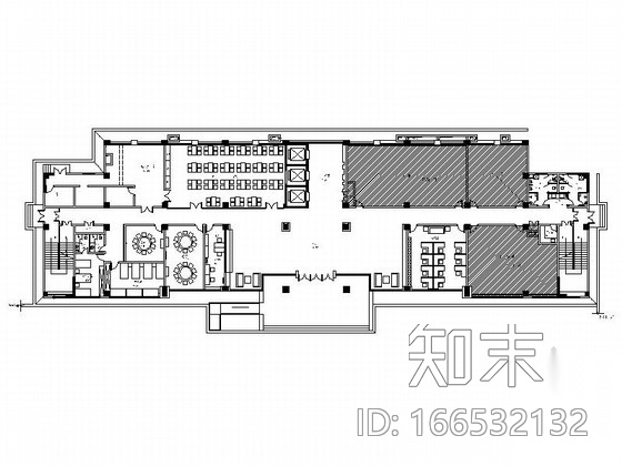 [重庆]现代风格监测中心大楼公共区室内装修施工图cad施工图下载【ID:166532132】