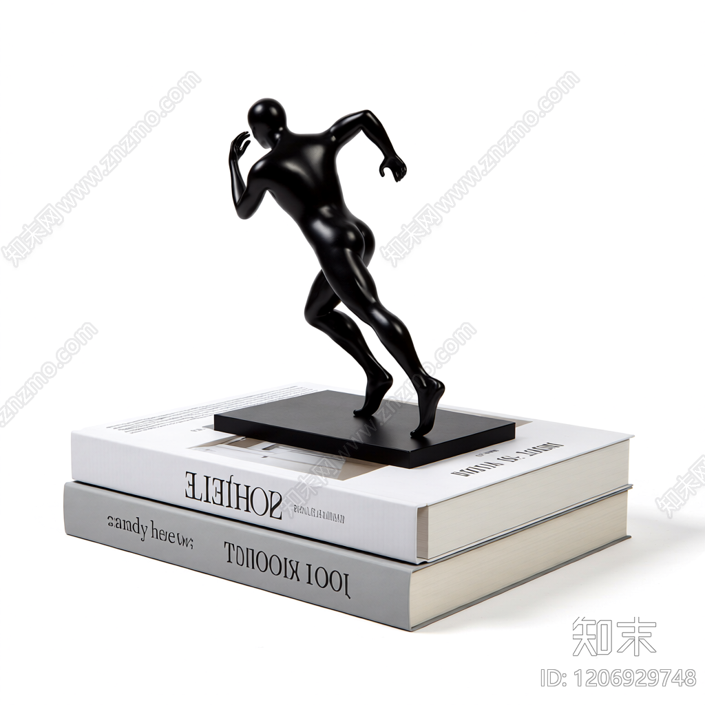 跑动人物雕塑摆件3D模型下载【ID:1206929748】