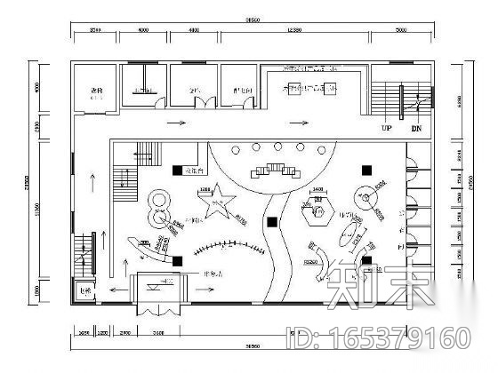 [学生作业]李宁旗舰店设计cad施工图下载【ID:165379160】