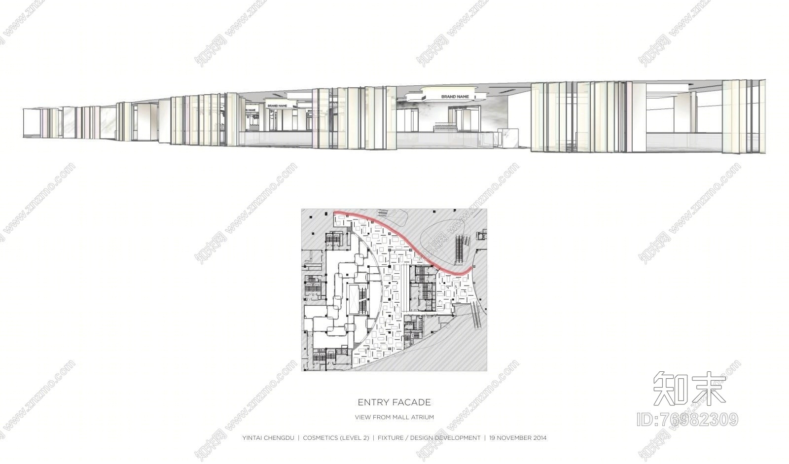 Yabu-成都银泰购物中心cad施工图下载【ID:76982309】