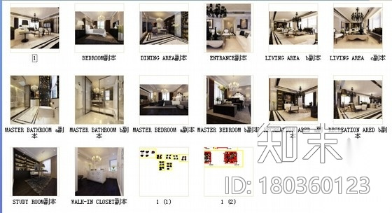 [上海]精品高档简欧风格四居室豪宅室内装饰施工图（含效...cad施工图下载【ID:180360123】