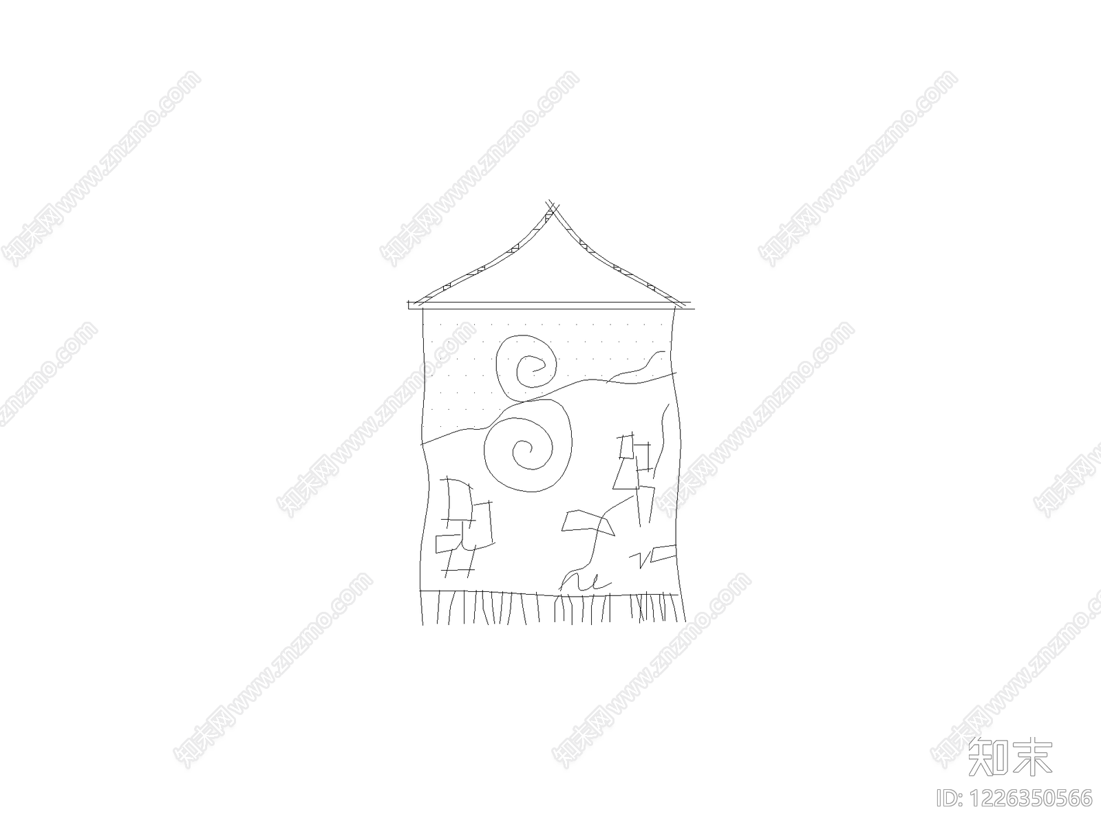 挂画cad施工图下载【ID:1226350566】