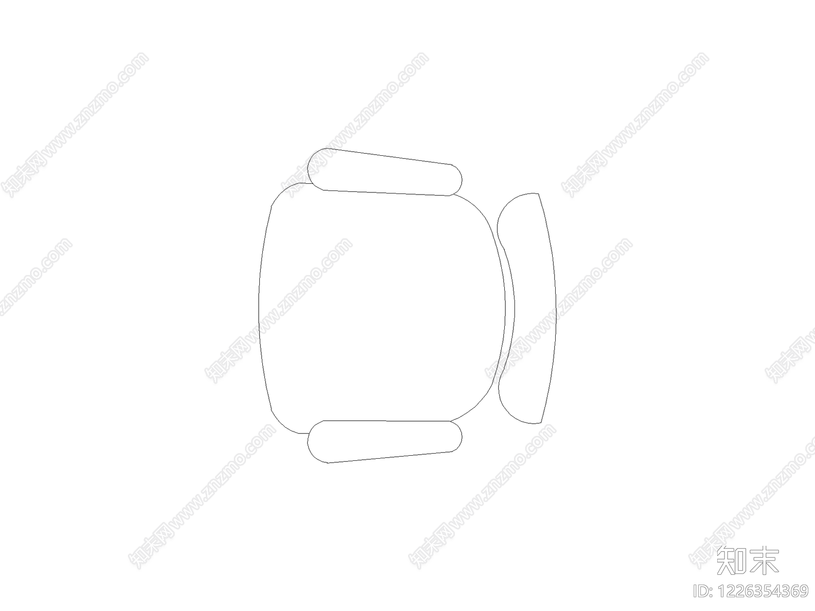 现代椅子CAD图纸