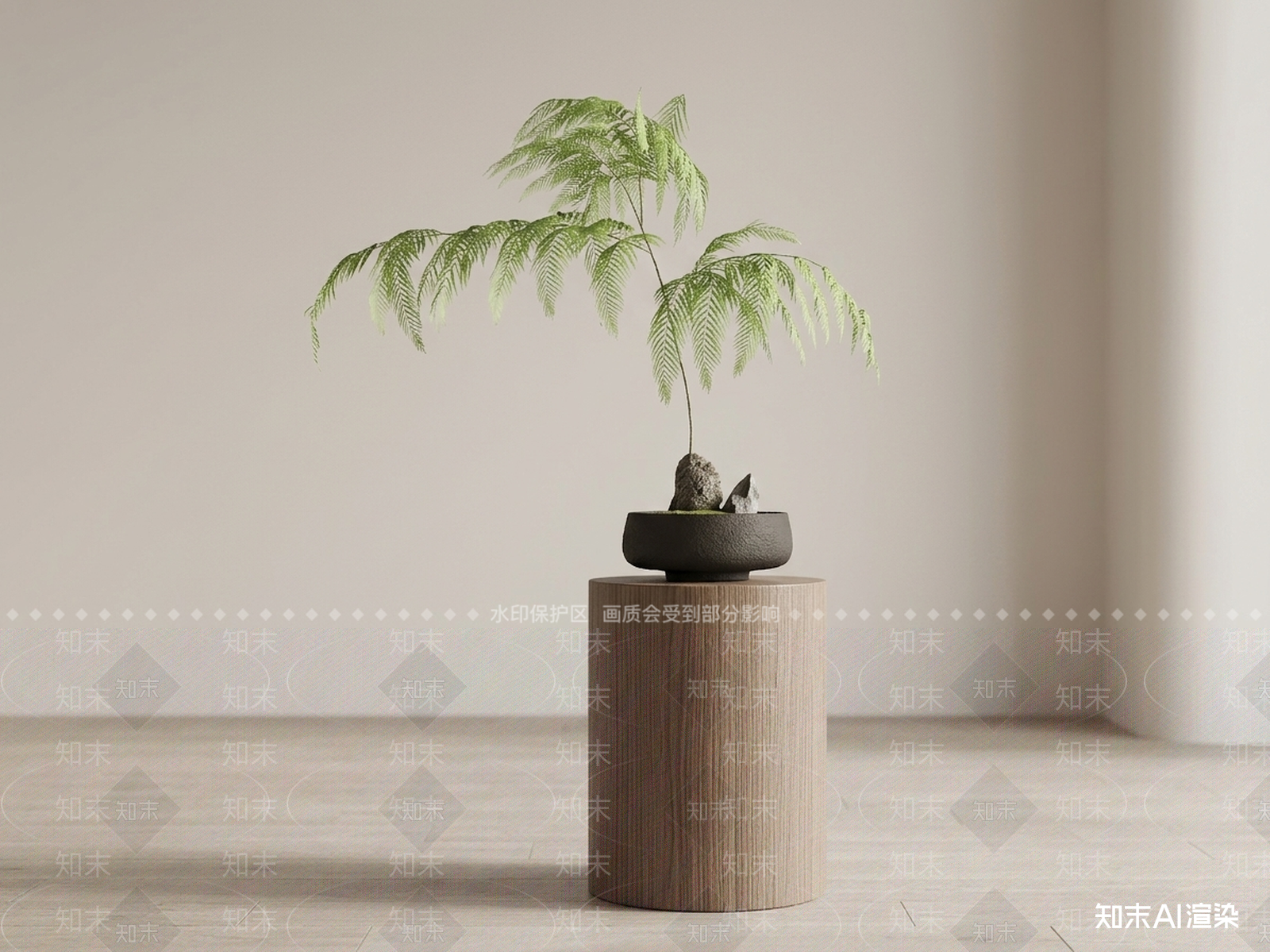艺术绿植盆栽3D模型下载【ID:1227386996】