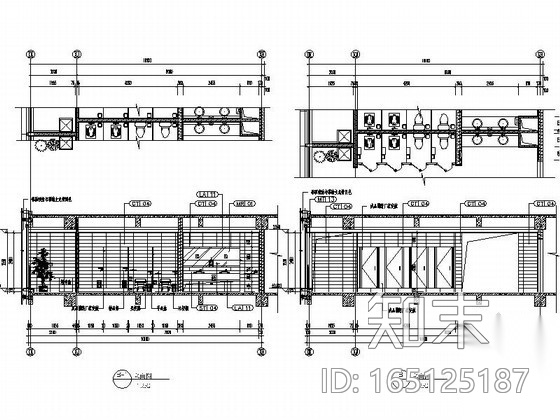 标准层公共卫生间装修图cad施工图下载【ID:165125187】