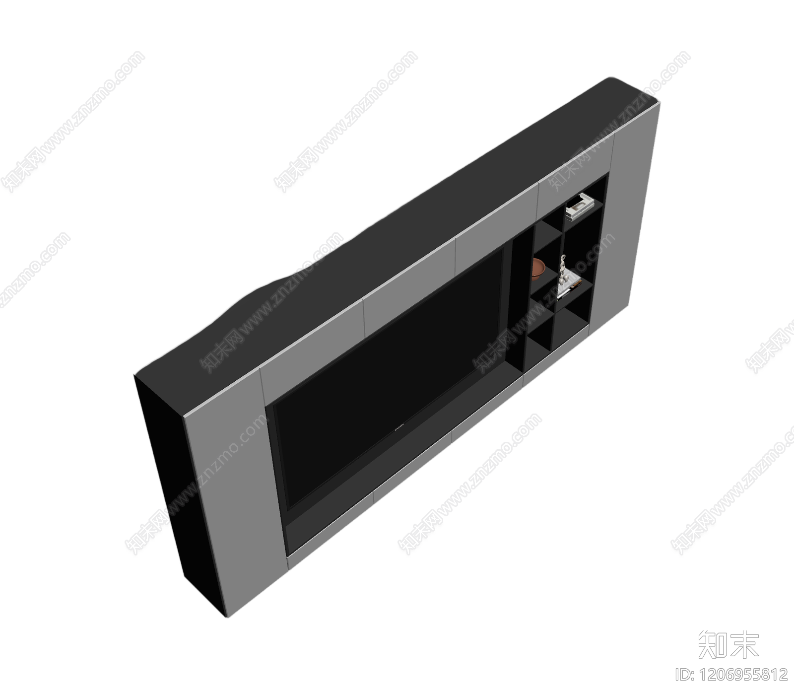 电视墙组合柜3D模型下载【ID:1206955812】