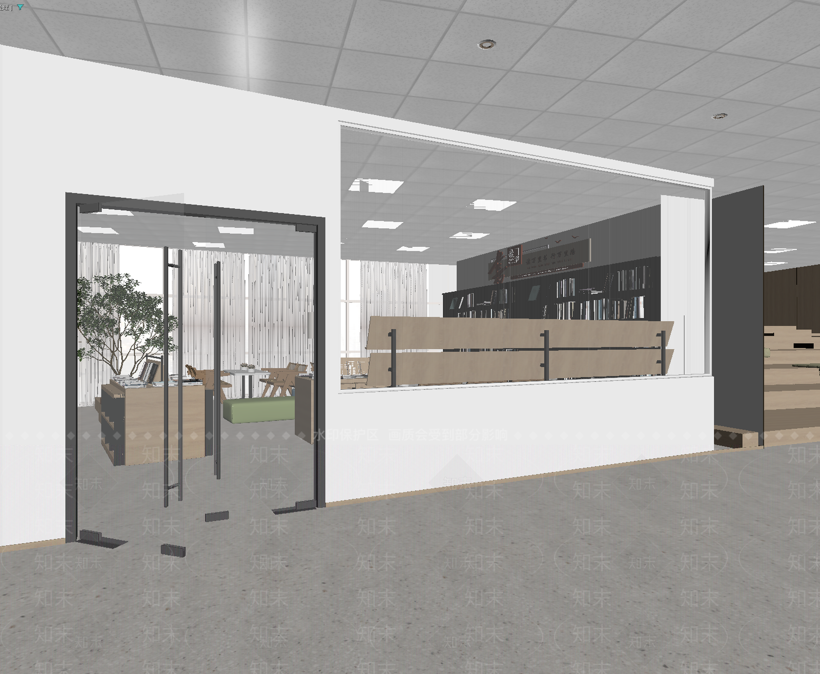 现代党建室3D模型下载【ID:1214808057】