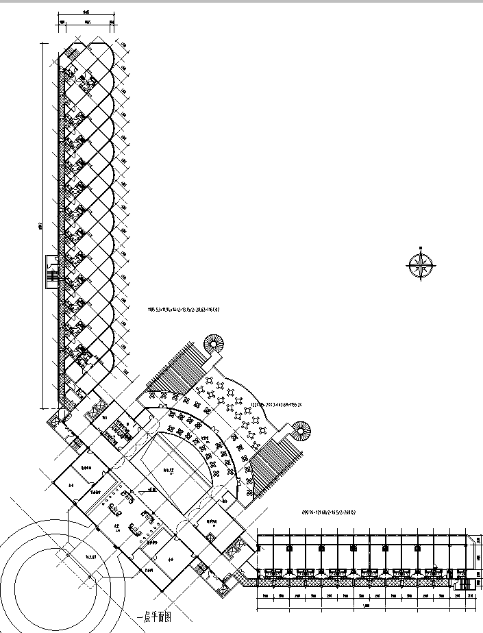 [海南]高层曲线温泉大酒店建筑施工图（效果图、SU及C...cad施工图下载【ID:151526150】