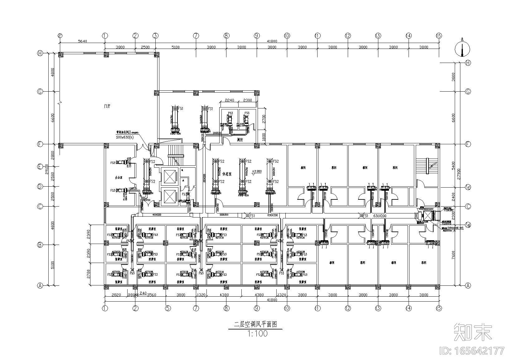 某四星级酒店中央空调、通风设计图纸cad施工图下载【ID:165642177】