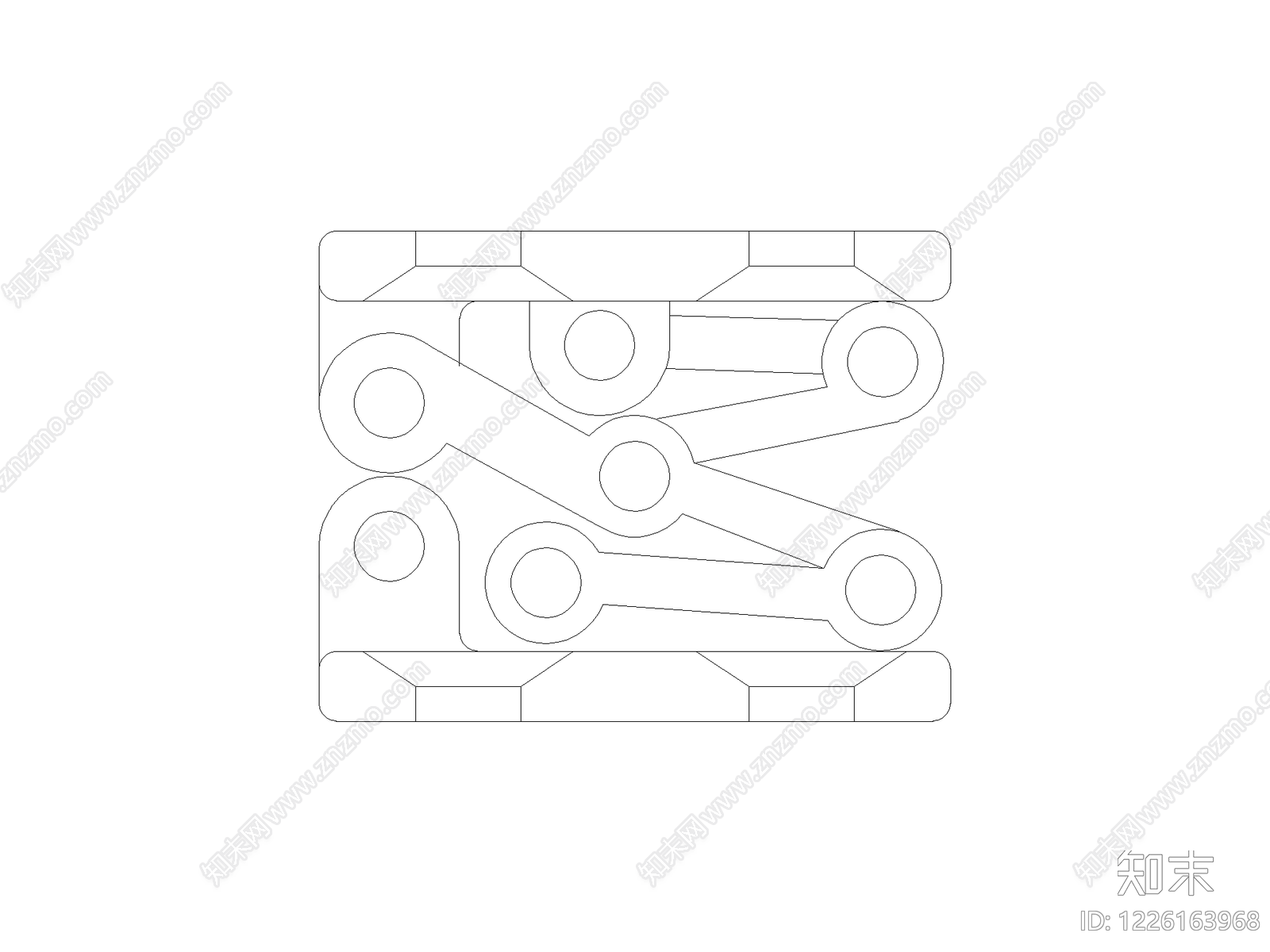 现代五金管件CAD图纸