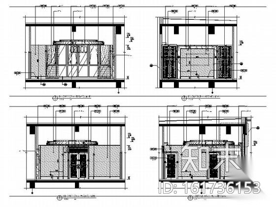 [北京]现代酒店综合楼室内装修施工图（含效果图）cad施工图下载【ID:161736153】