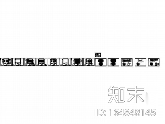 现代豪华包厢室内装修图施工图下载【ID:164848145】