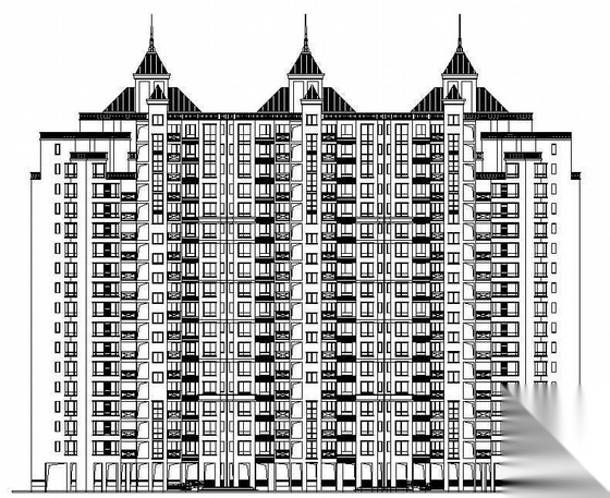 [东海]某花园住宅小区住宅楼群建筑规划及建筑方案图cad施工图下载【ID:167969150】