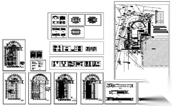 某二层奔驰展厅建筑施工图cad施工图下载【ID:165143161】