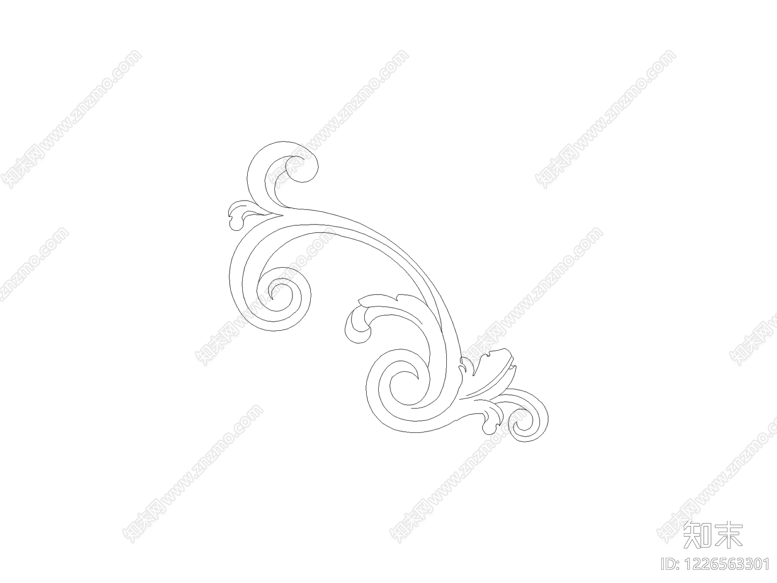 现代雕塑装饰构件CAD图纸