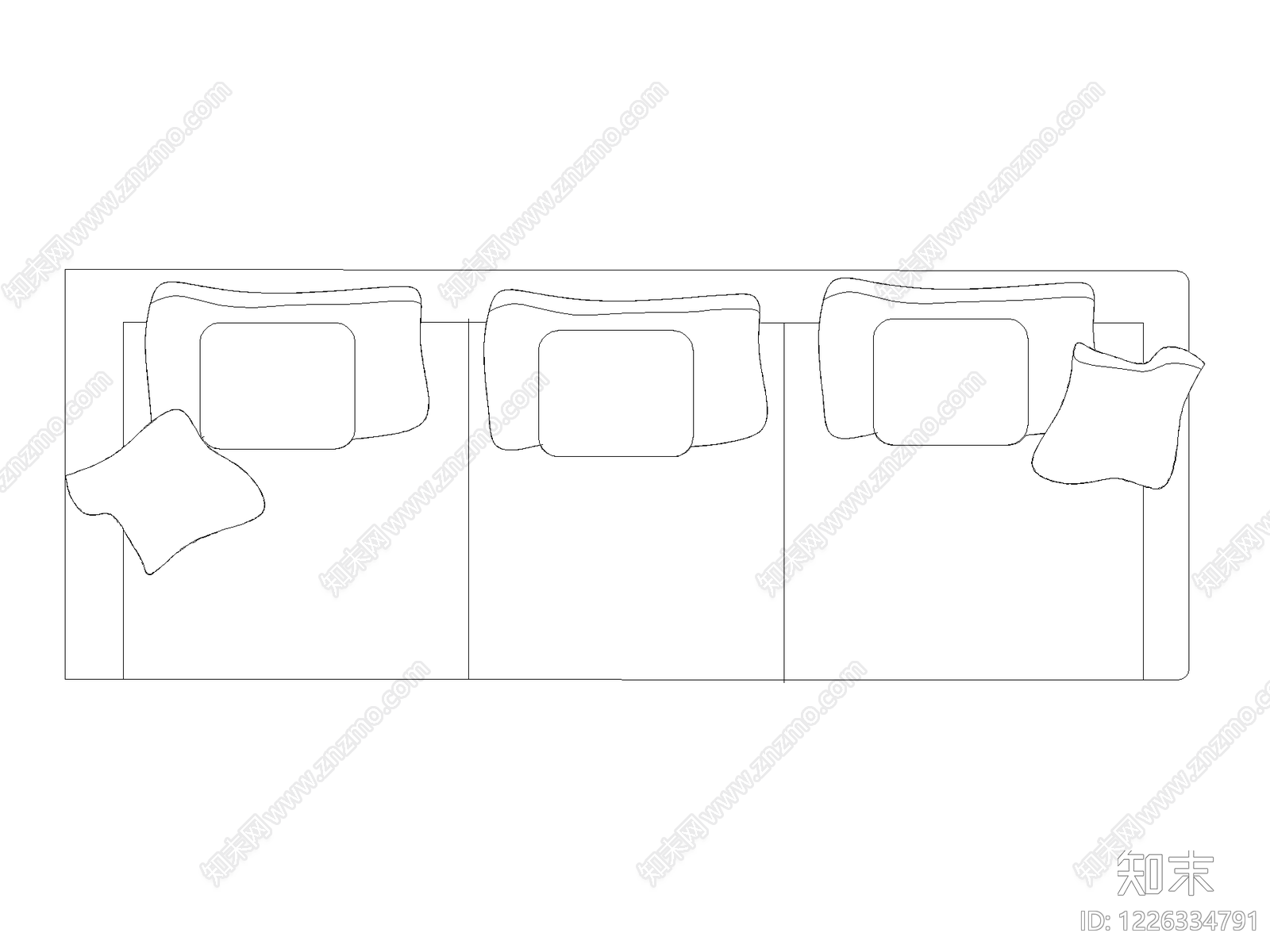 沙发cad施工图下载【ID:1226334791】