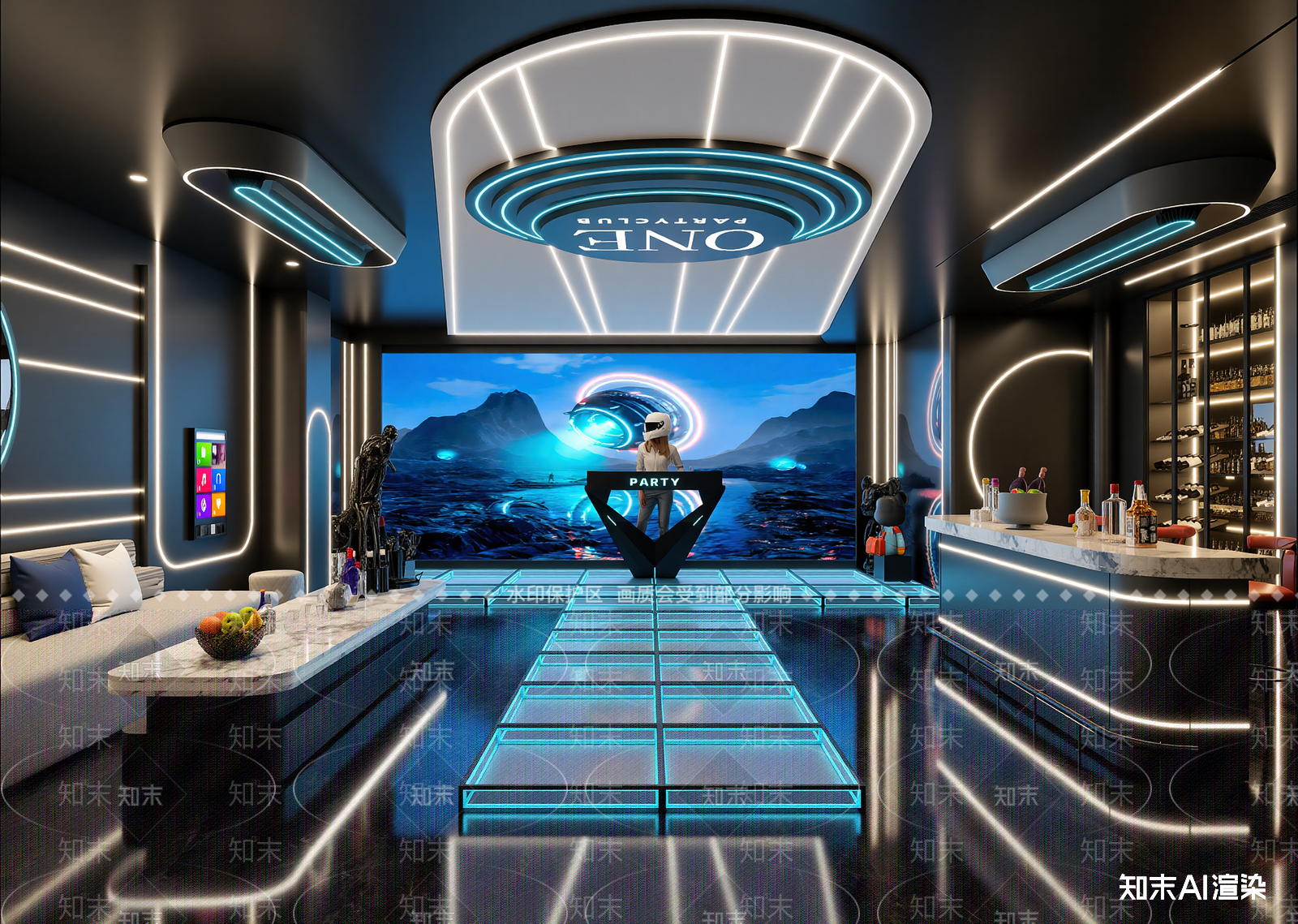 现代酒吧3D模型下载【ID:1214397607】