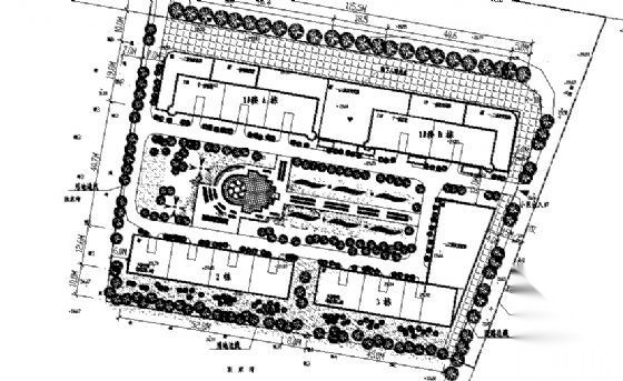 某住宅小区商住楼楼群建筑施工图cad施工图下载【ID:149787139】